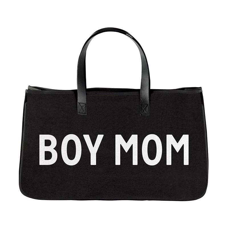 Black & White Canvas Tote - Boy Mom