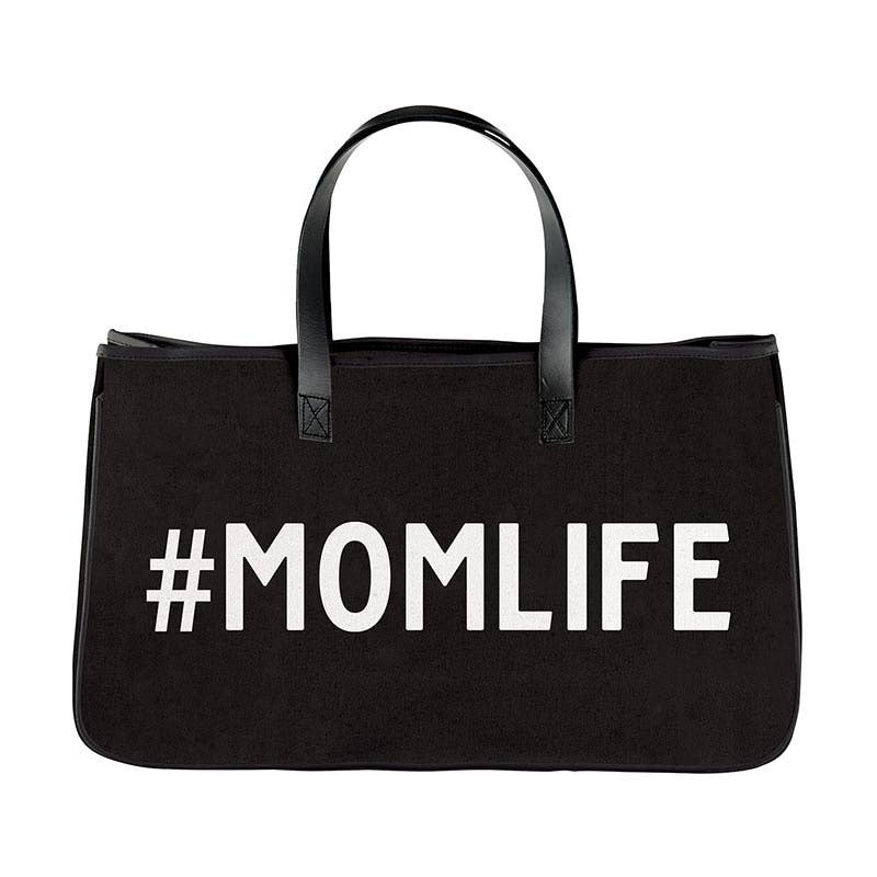 Black & White Canvas Tote - #MOMLIFE