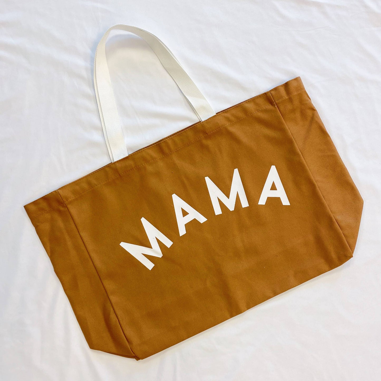 Mama Canvas Tote: White Canvas