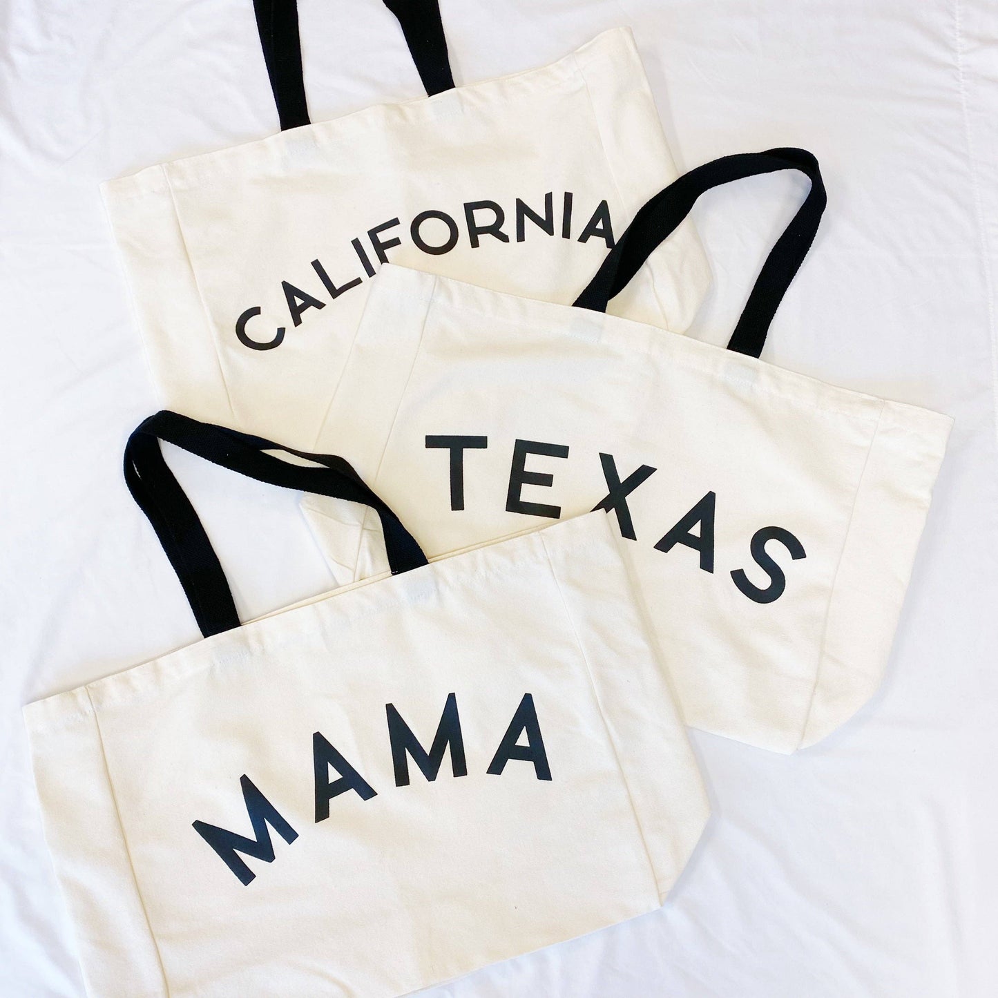 Mama Canvas Tote: White Canvas