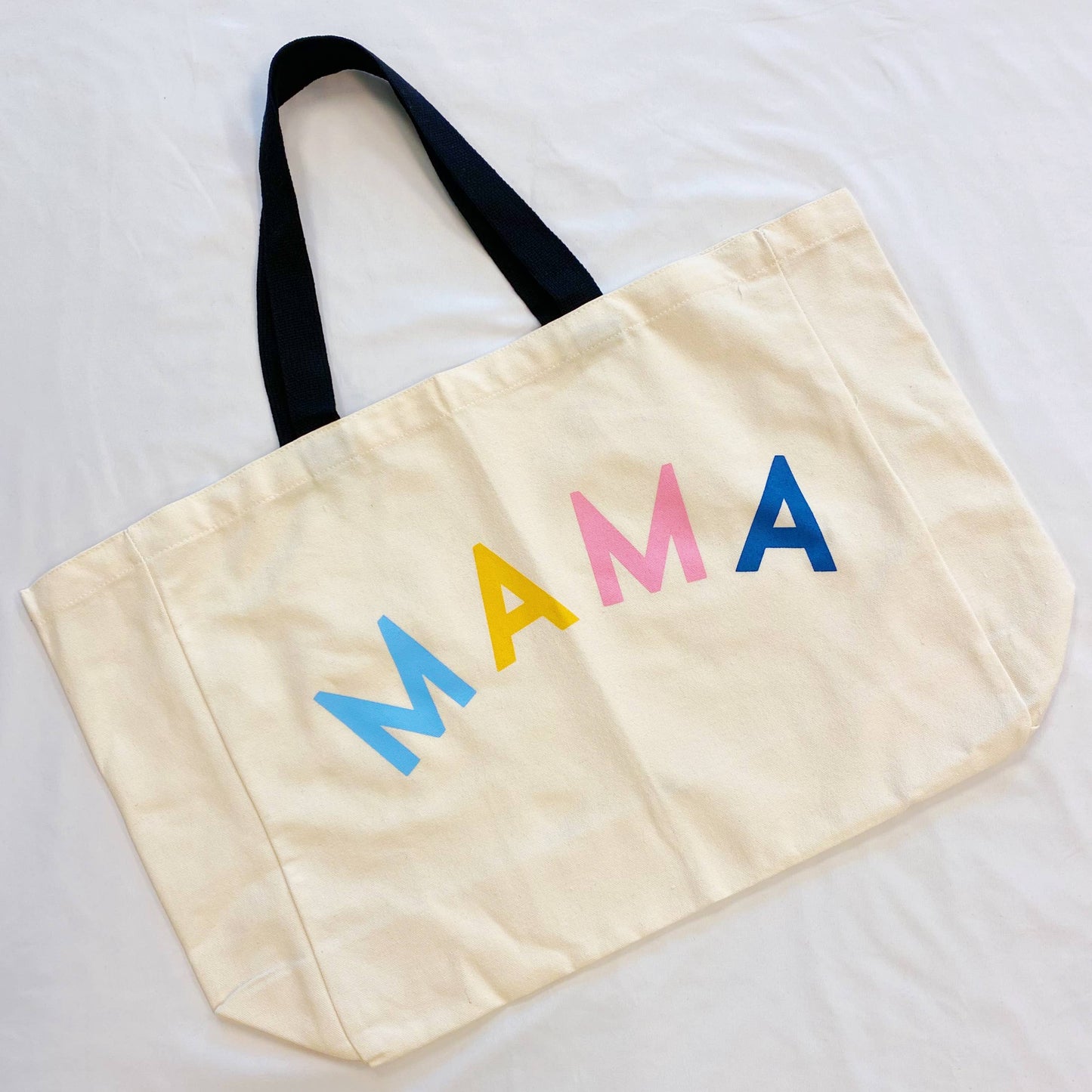 Mama Canvas Tote: White Canvas