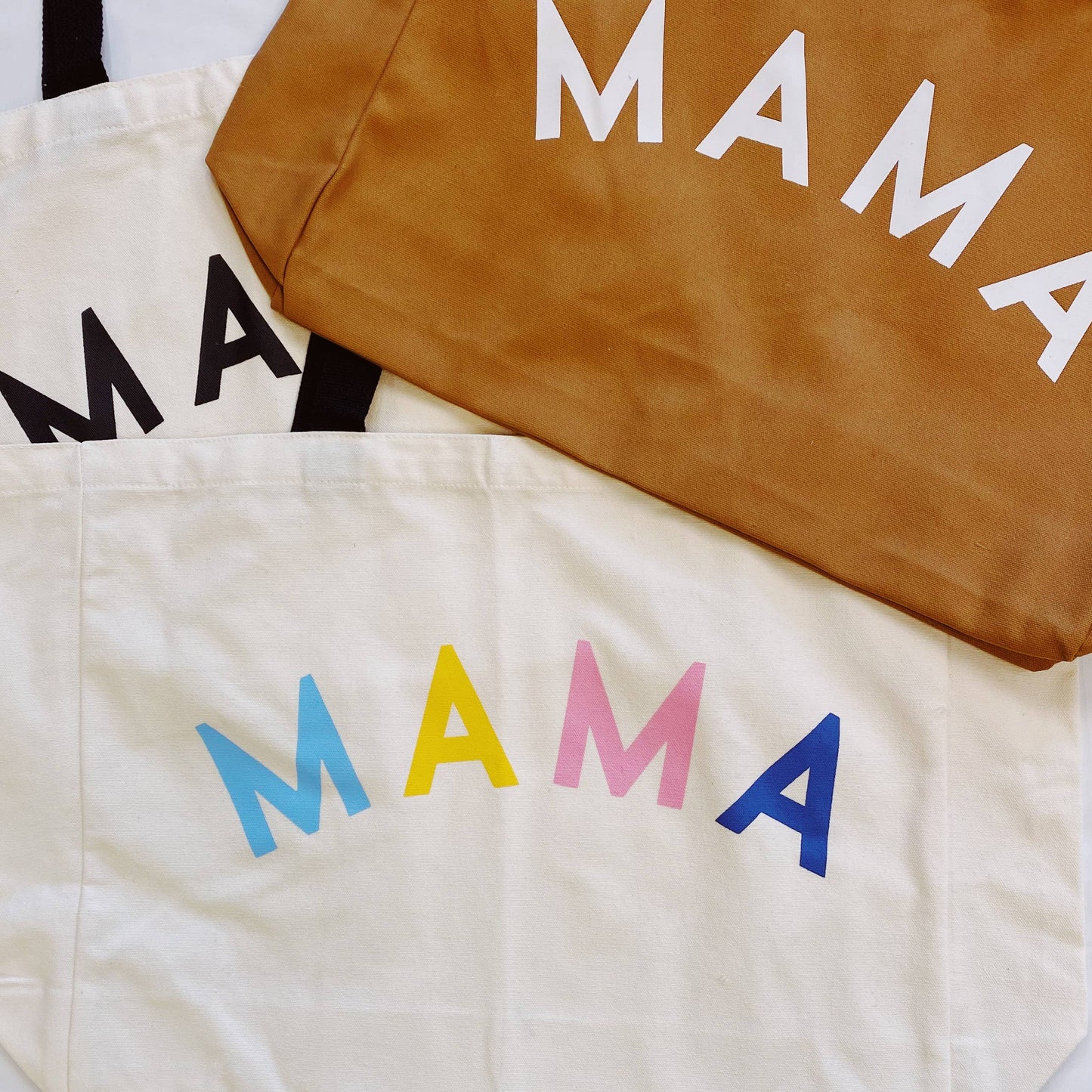 Mama Canvas Tote: White Canvas