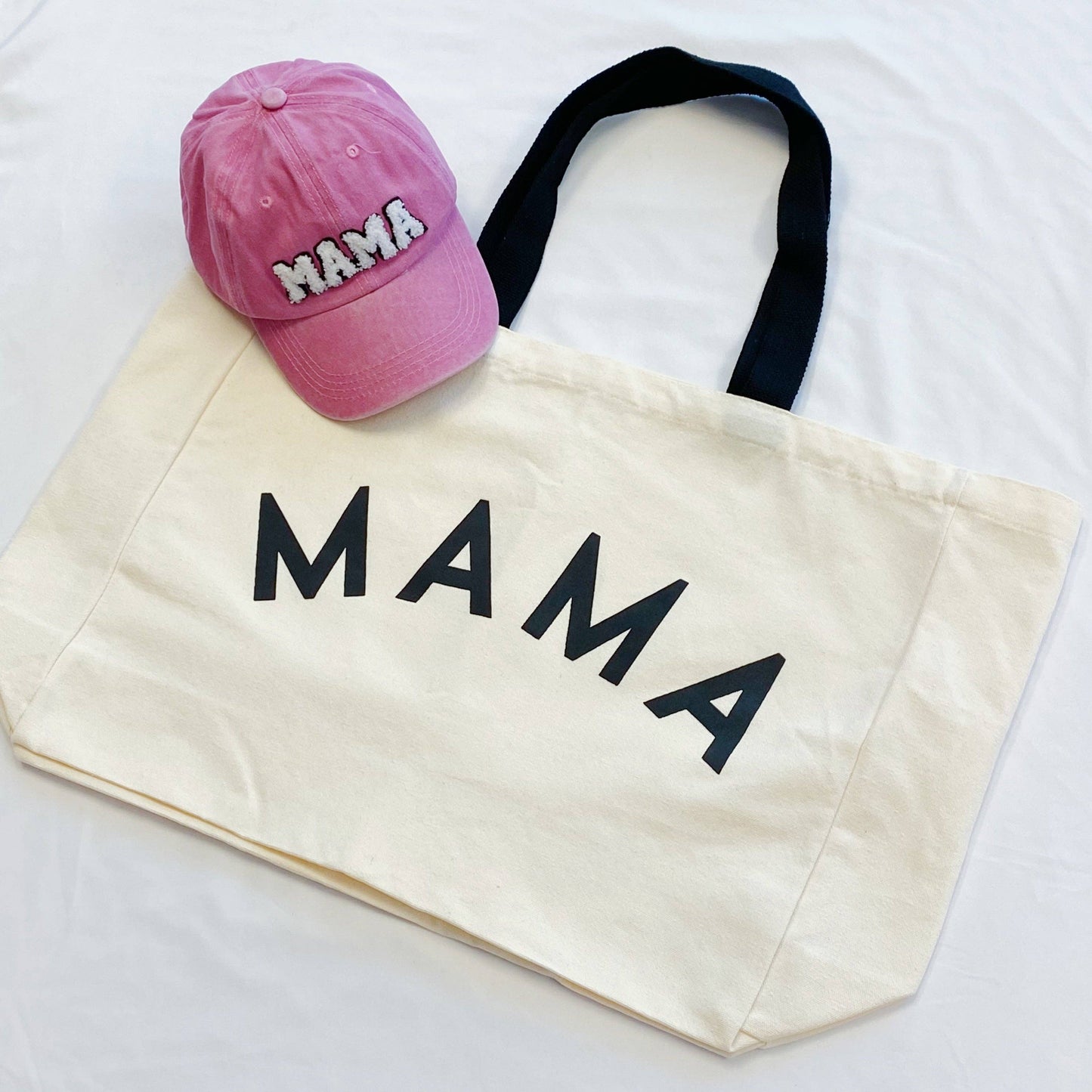 Mama Canvas Tote: White Canvas