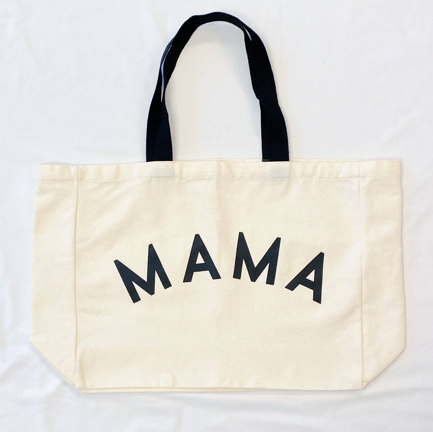 Mama Canvas Tote: White Canvas